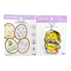 Easter Cookie Cutters Bundle - Easter Bunny Egg Hunt Stencils and Chicken